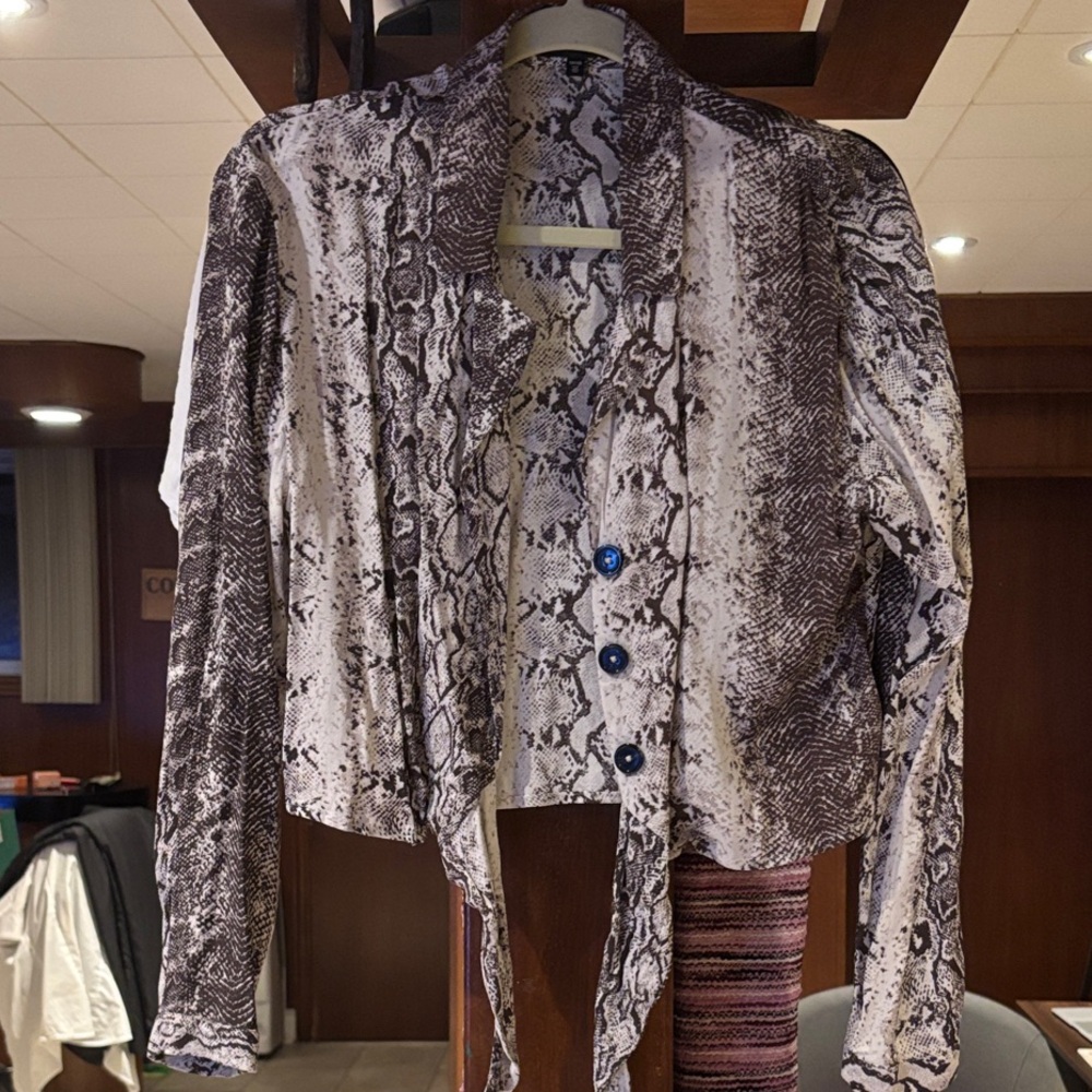 Snakeskin Print Top